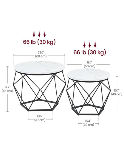 VASAGLE Round Coffee Table