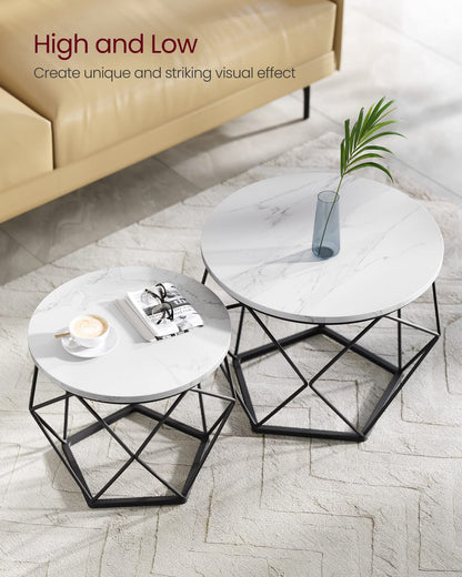 VASAGLE Round Coffee Table