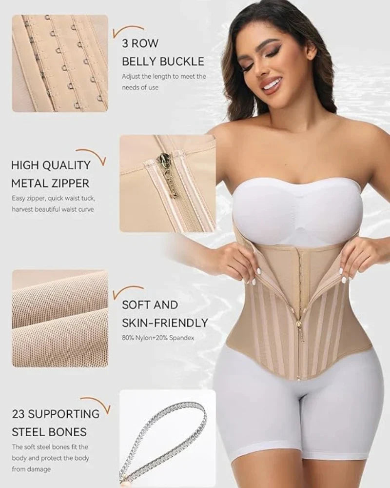 Somvea High Compression Curved Boned Waist Trainer
